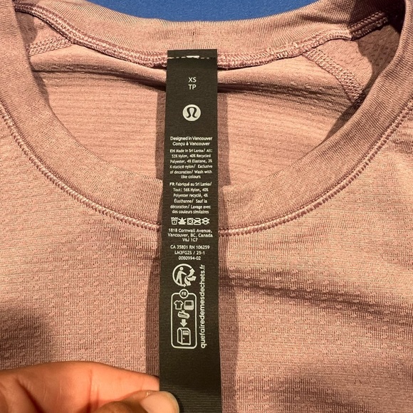 Lululemon Men's XS Lavender Lux Metal Vent Tech Short Sleeve Gym Train Work Out - Picture 4 of 5